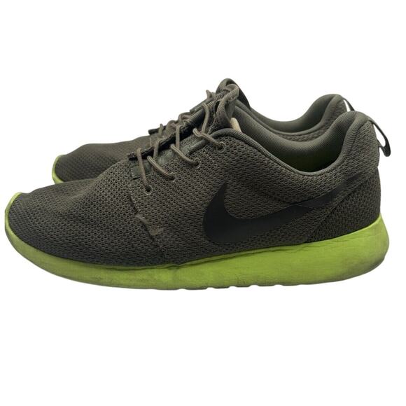 Nike Roshe Run Men’s 11 Green Tarp 511881-307 Mesh Lightweight Sneakers - Picture 3 of 7